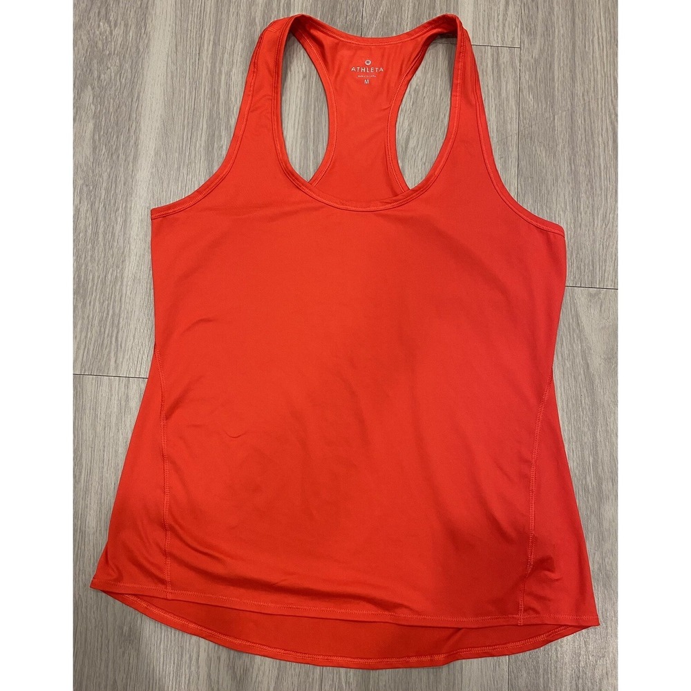 Athleta Women's Red Fastest Racerback Sleeveless Workout Track Tank Top Size S
